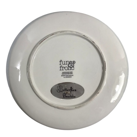 Fun & Frolic 2007 Kate Honarvar by Demdaco Christmas Candy Cane Snack Plate - Picture 4 of 5